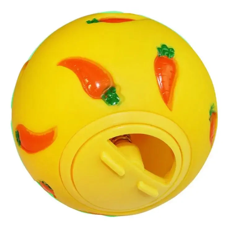 Pet Food Dispenser for Rabbits Carrot Interactive Bunny Toy Snack Toy Ball Food Dispenser Ball Bite Resistant Feeding Toys