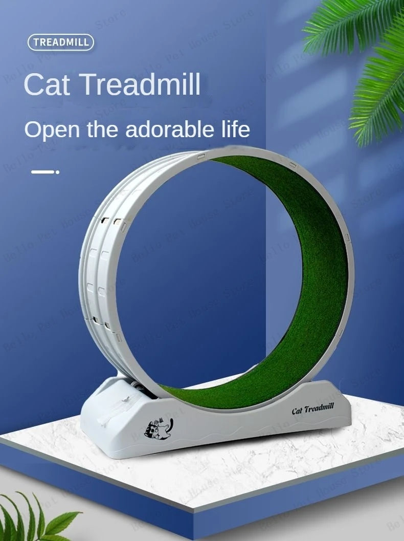 Silent Roller Cat Treadmill Pet Furniture Anti-stuck Feet Fitness Cat Running Wheel Plastic Pet Cat Treadmill