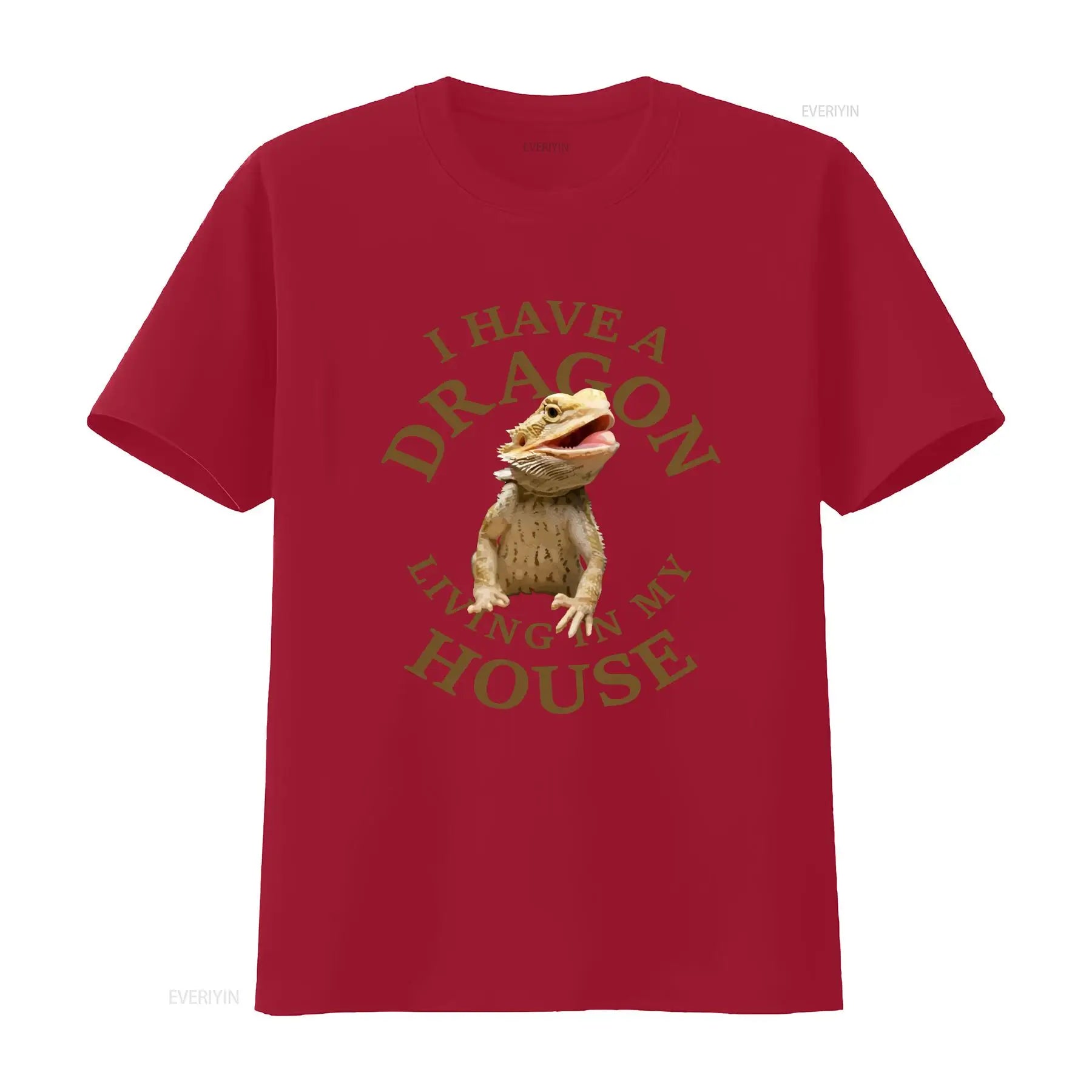 Bearded Dragon T Shirt Lizard Pet Reptile vintage Washed fashion Stretched homme Slightly Unisex streetwear Versatile