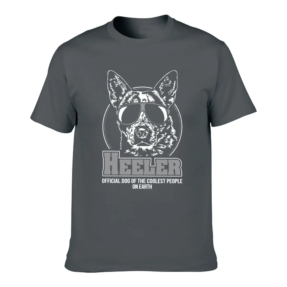 Funny Heeler Short Sleeve Shirt Dog Tee Gift Camisas Hombre Tops T Shirt Funny Printed Cotton Young T Shirts Camisa