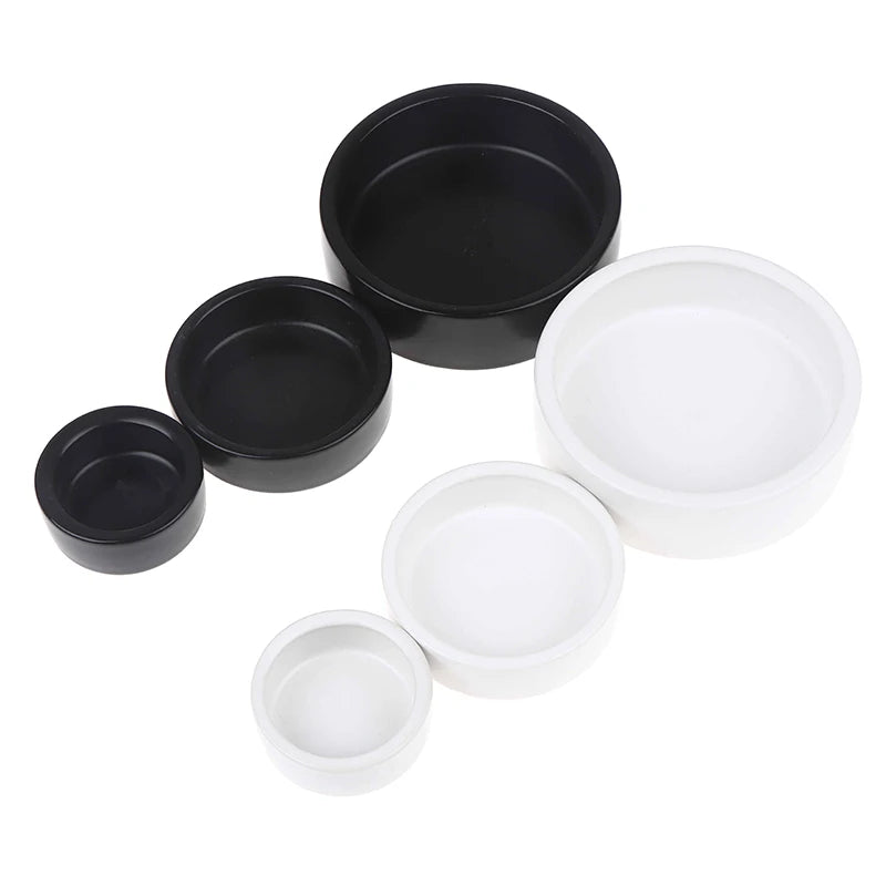 Reptile Food Ceramic Bowl Anti-Escape Ceramic Feeder Dish Reptile Water Bowl For Hermit Crab Gecko Chameleon Corn Snake