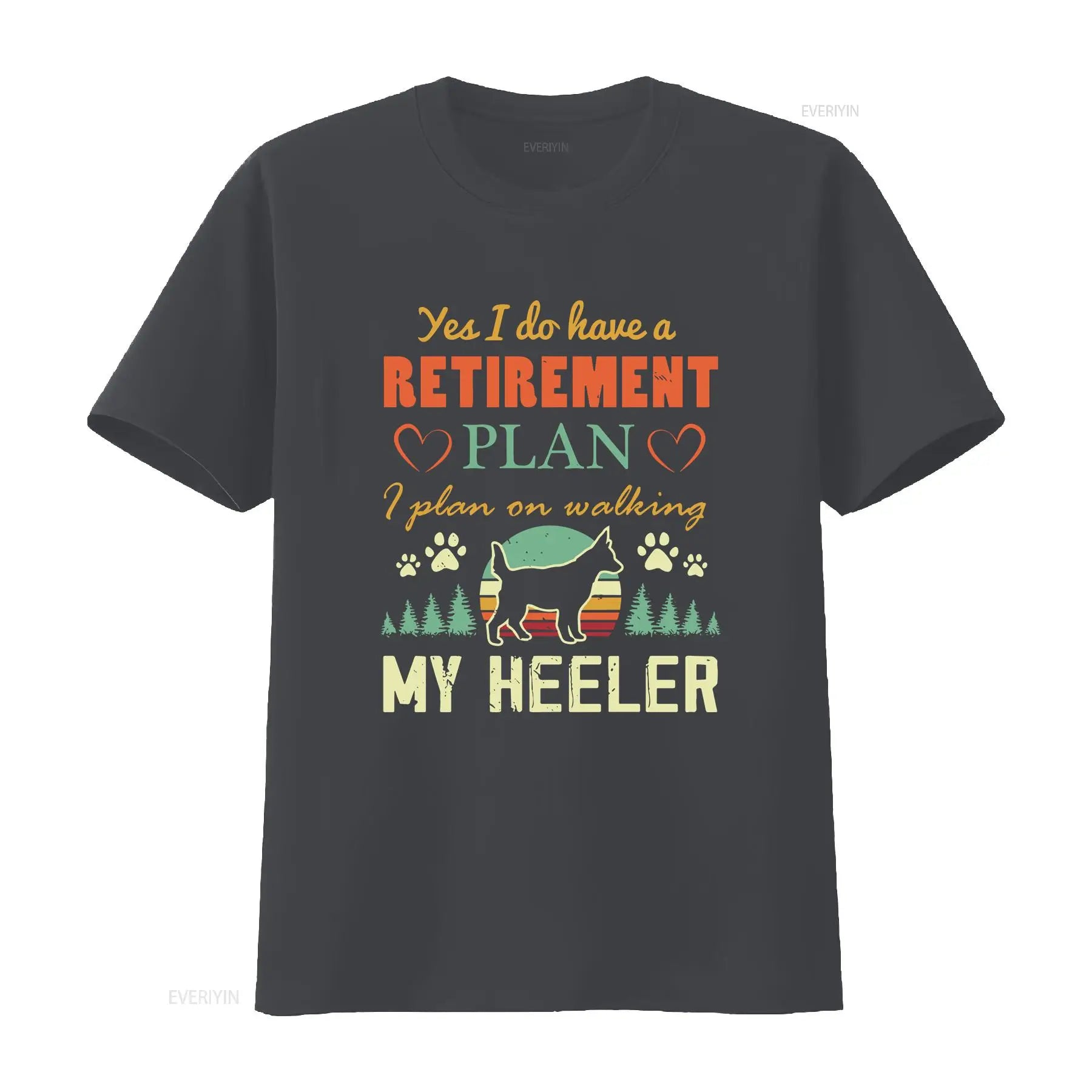 Retired T Shirt Blue Heeler Australian Cattle Dog Retiring RetiremenT Red Mom Cute  vintage Washed Comfortable Stretched homme