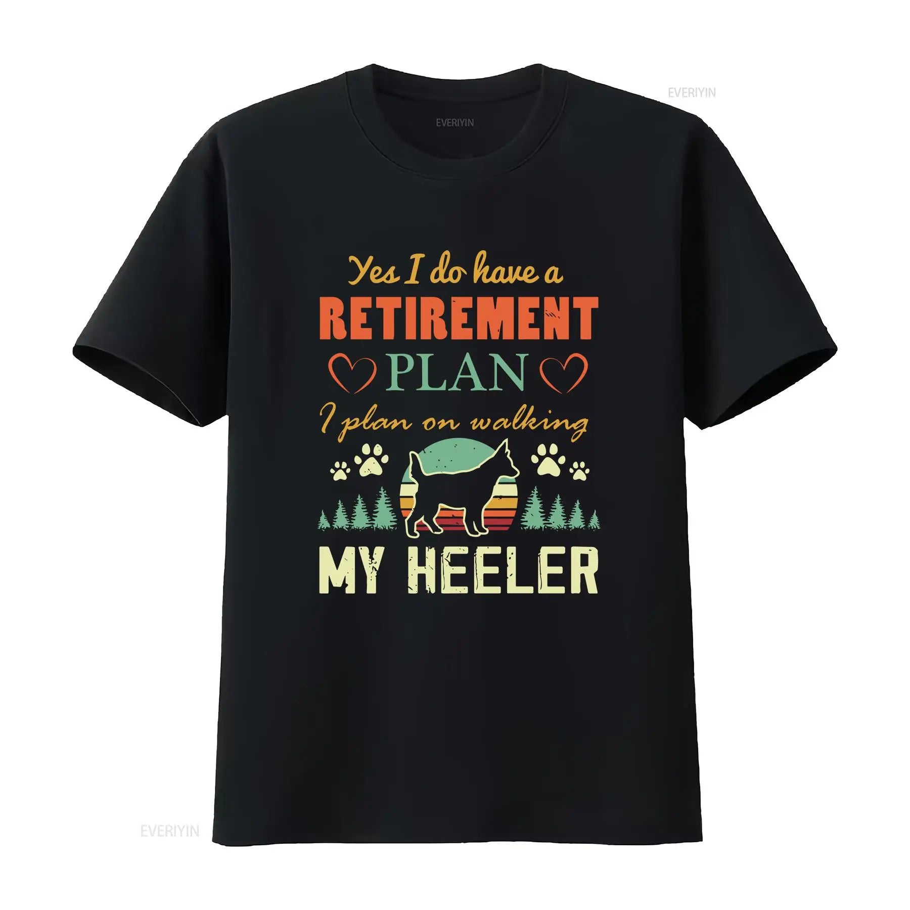 Retired T Shirt Blue Heeler Australian Cattle Dog Retiring RetiremenT Red Mom Cute  vintage Washed Comfortable Stretched homme