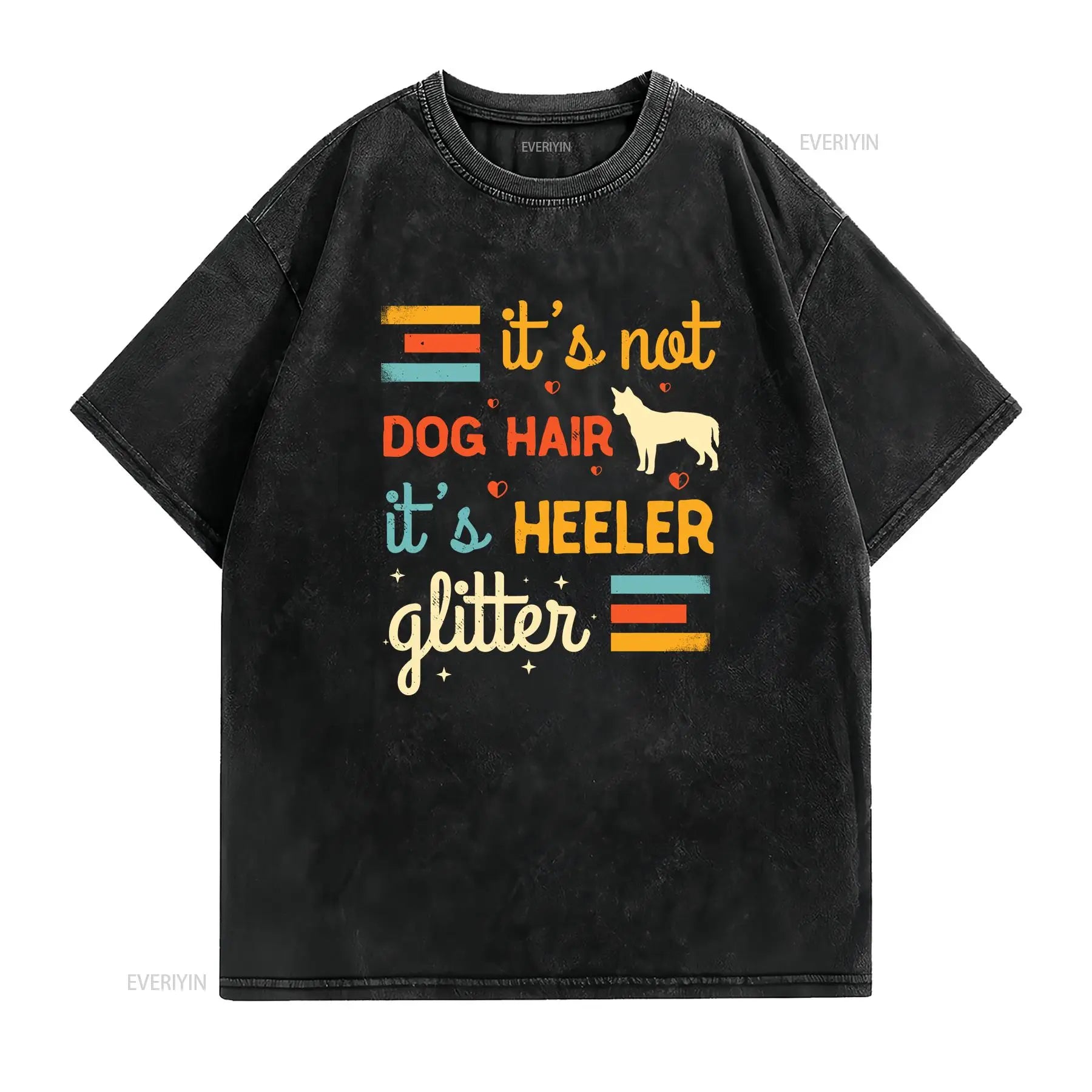Cute Heeler Lover T Shirt Australian Cattle Dogs Pet Red Blue Mom Funny Dog Sayings vintage Washed streetwear Versatile