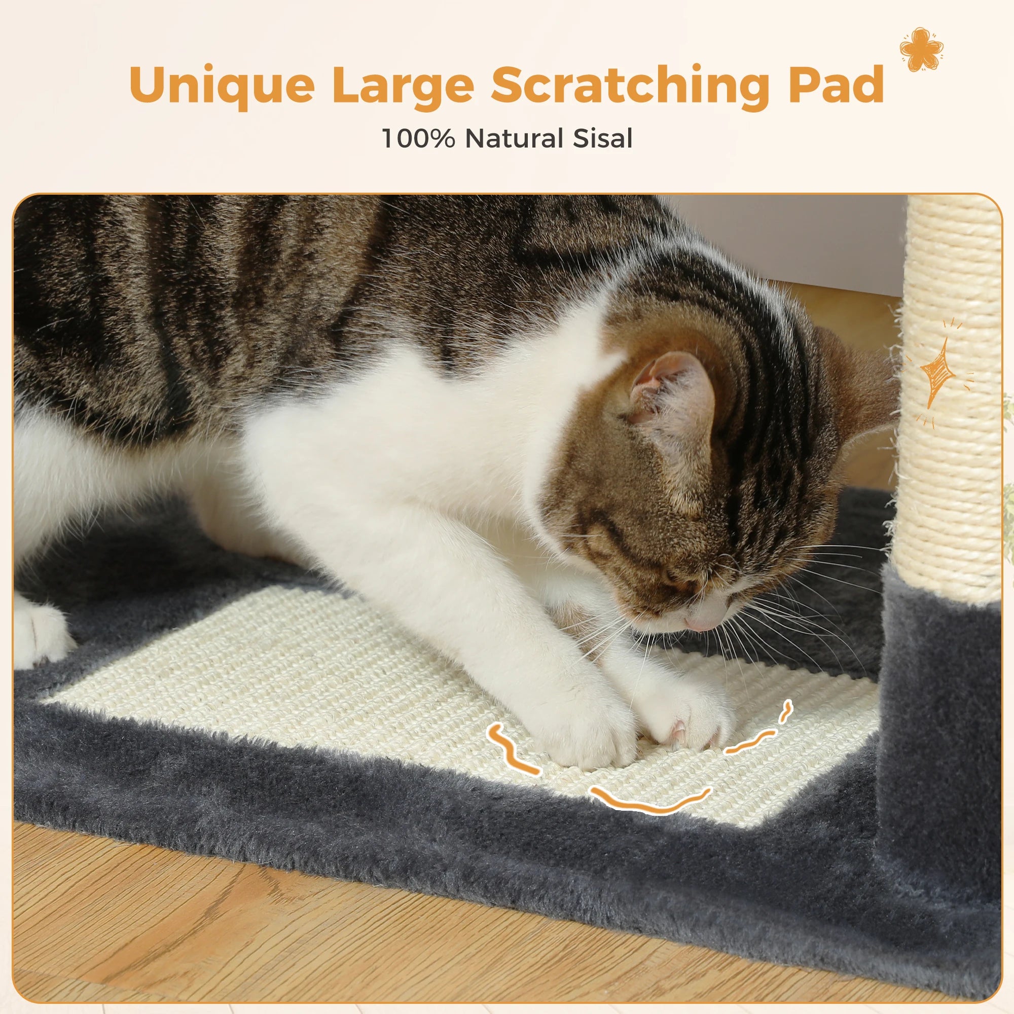 PAWZ Road 72" Large Cat Tree Tower with Hammock and Condo