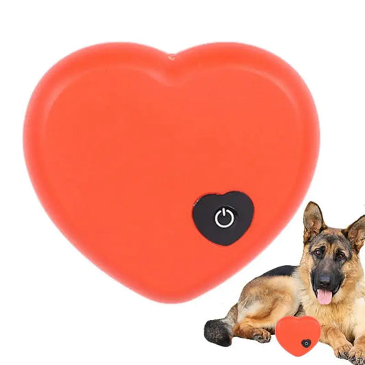 Realistic Heartbeat Simulator - Calming Puppy Toy Red 2.6"
