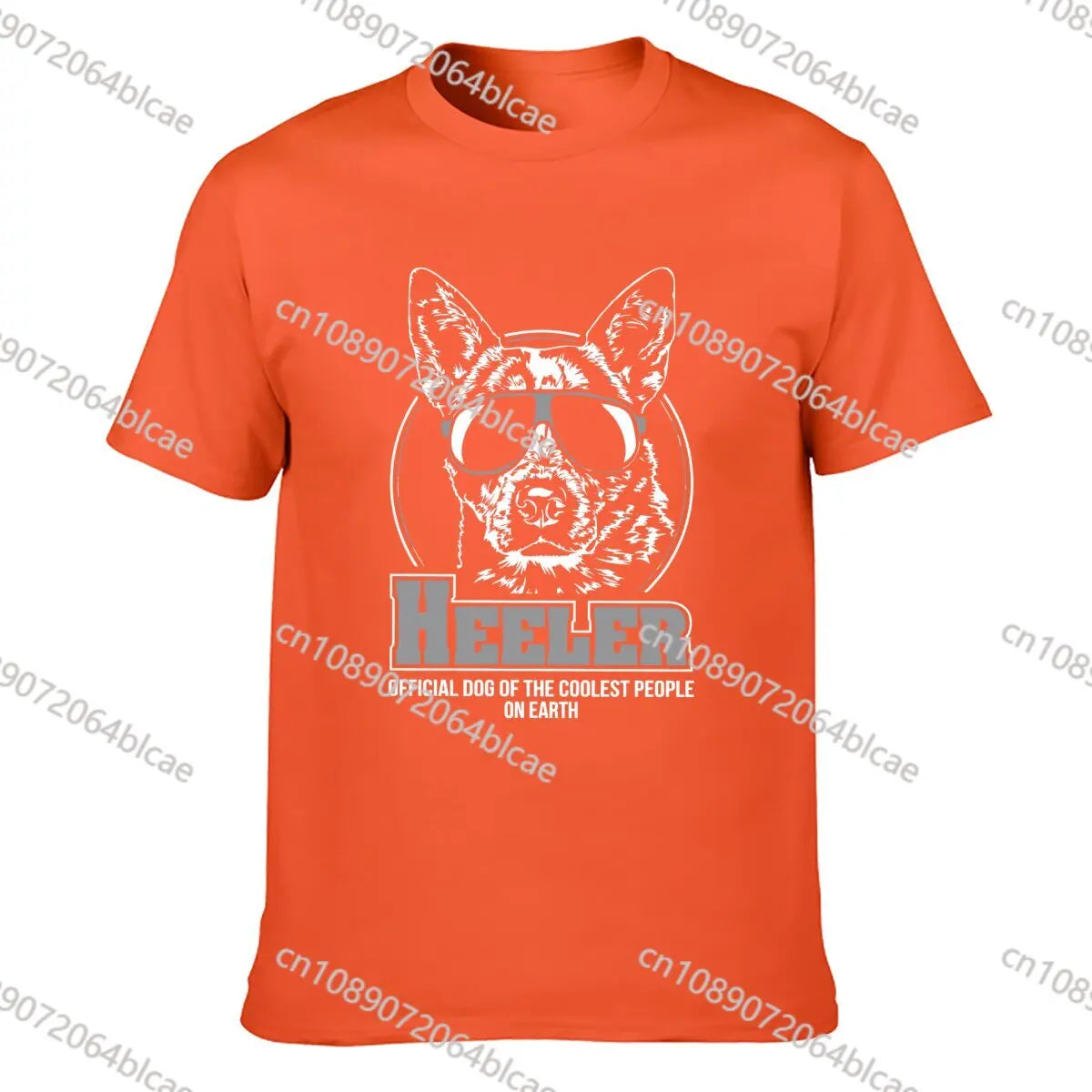 Funny Heeler Short Sleeve Shirt Dog Tee Gift Camisas Hombre Tops T Shirt Funny Printed Cotton Young T Shirts Camisa