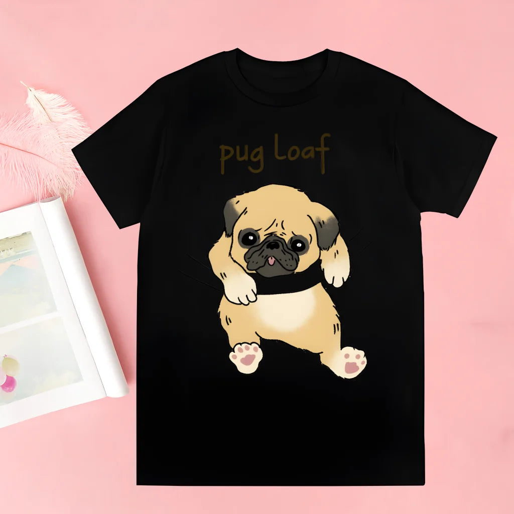 Pug Dog Animal Pet T Shirt Novelty Funny Vintage Crew Neck Men's T-Shirt Humor Women Top Tee Gift Humor Streetwear