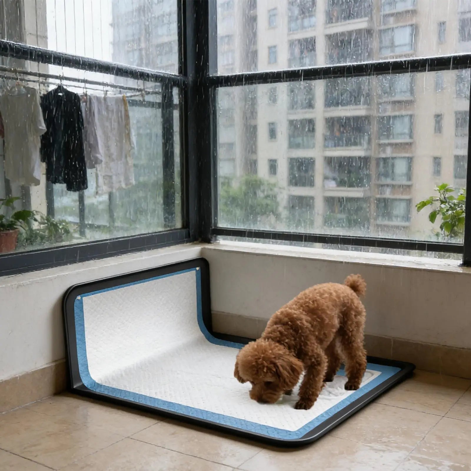 Folding Non Slip Pee Pad Silicone Dog Potty Training Pads Portable Dog Pee Pad Easy-to-clean Pet Pads For All Sizes Of Dog Cats