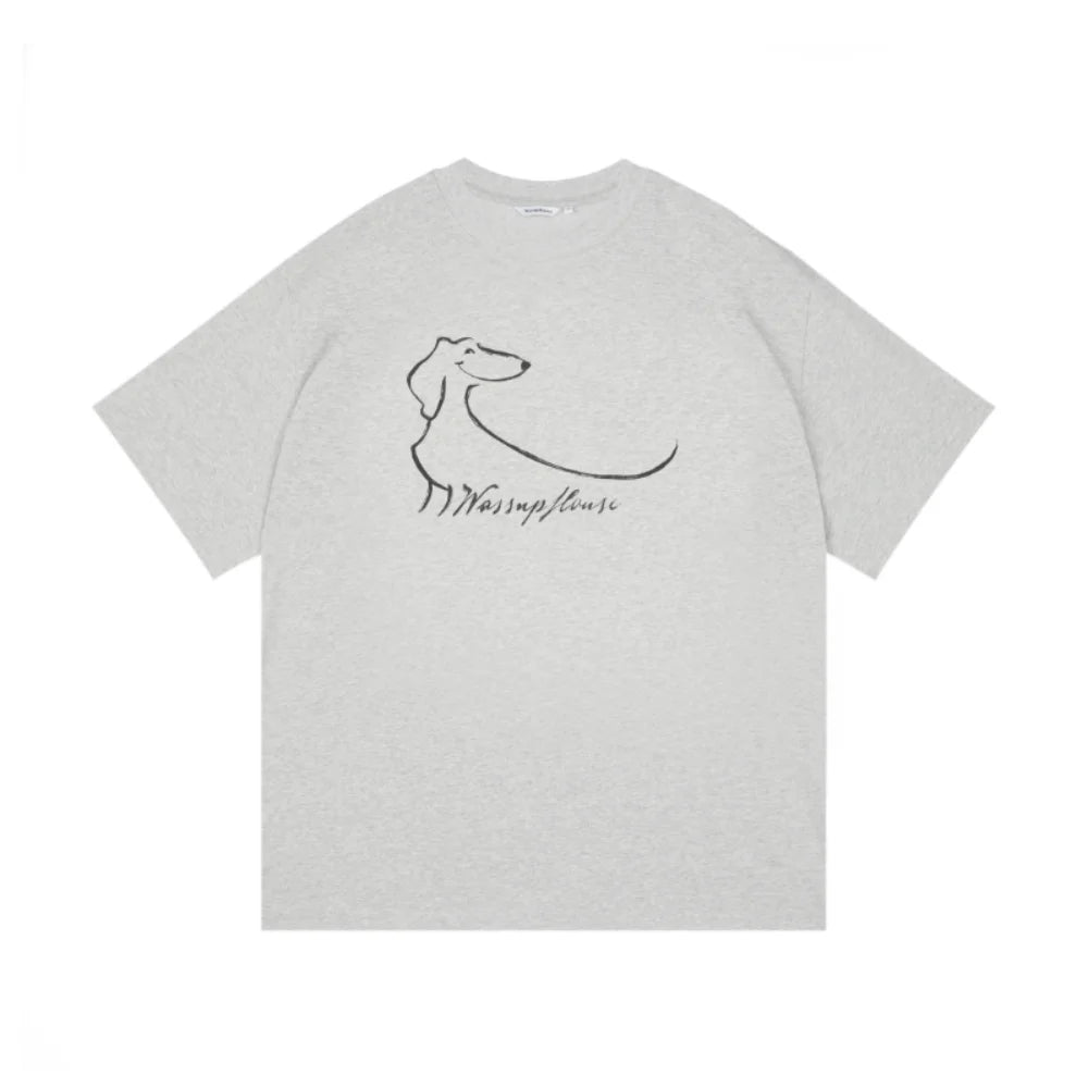 Funny Dachshund T shirt 100 Cotton Oversized Tee Men Women Couple Matching Summer Streetwear Casual Unisex Round Neck Top