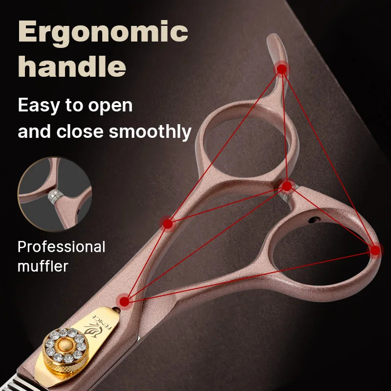 Fenice 7.5" Pet Grooming Thinning Scissors - JP440C Steel