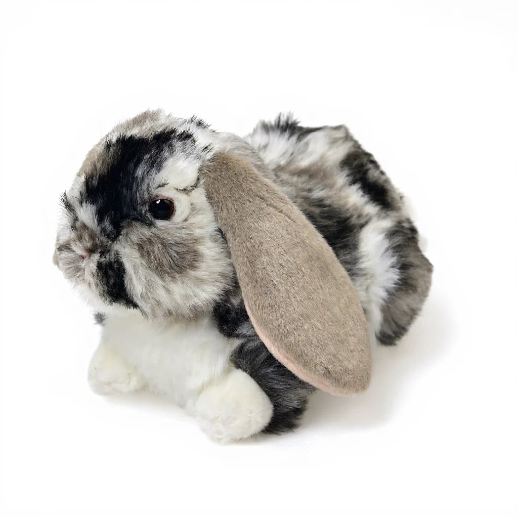 Gray Lop-Eared Rabbit Plush Toy, 10.6-inch Soft Simulated Rabbit Doll, Children's Day Gift, Home Bedroom Decoration