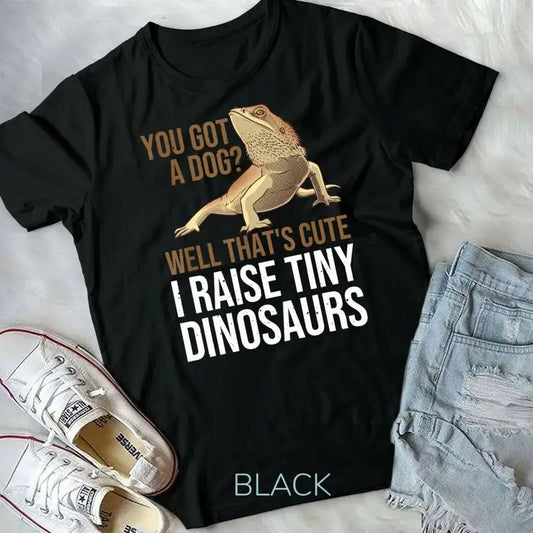 Bearded Dragon Gift Men Women Funny I Raise Tiny Dinosaurs Unisex Youth T Shirt