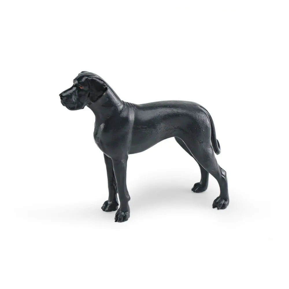 Labrador Rottweiler Puppy Dog Figurine Shepherd Dog Great Dane Dogs Animals Model Realistic Hand Painted Simulation Dog Statue