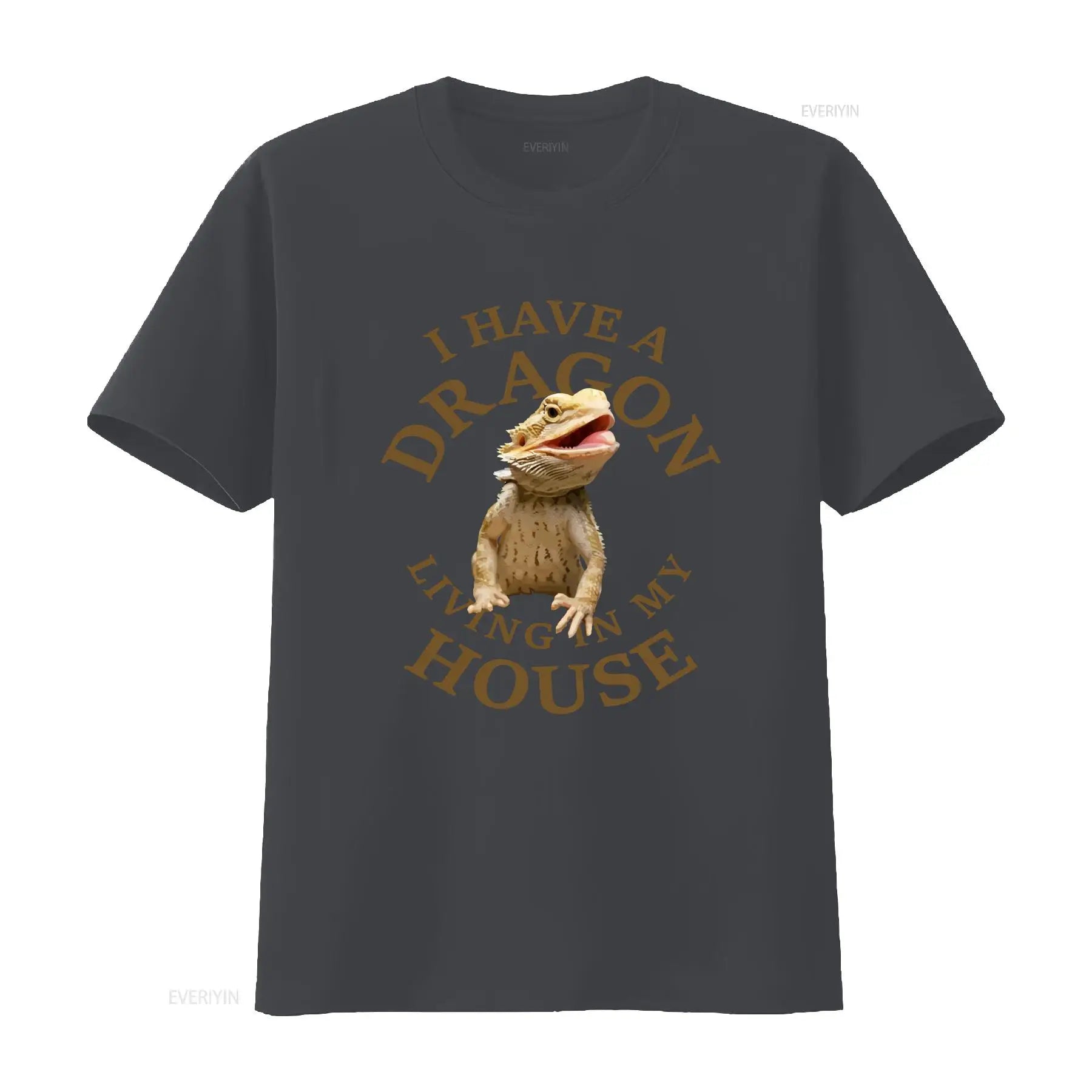 Bearded Dragon T Shirt Lizard Pet Reptile vintage Washed fashion Stretched homme Slightly Unisex streetwear Versatile