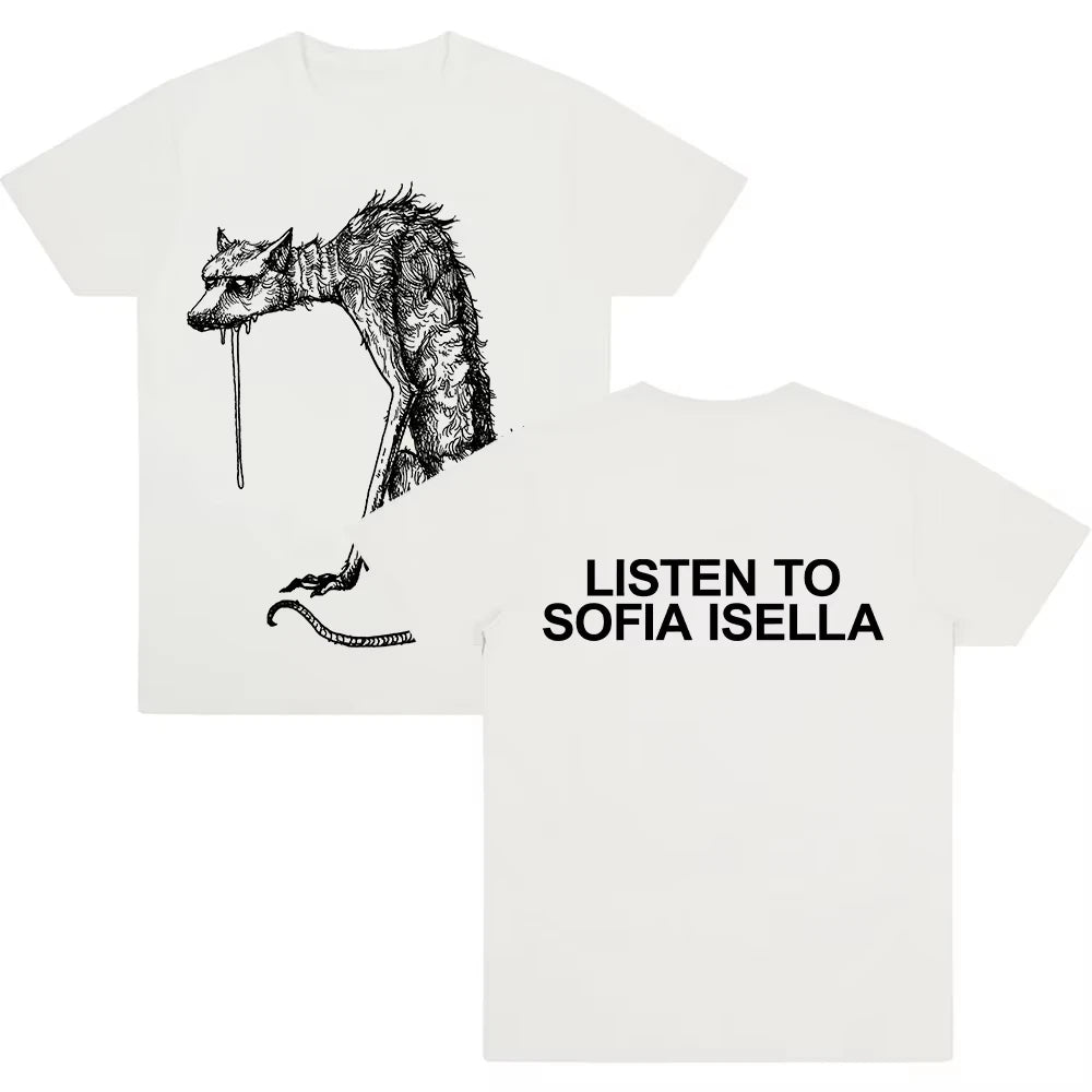 2026 The Dog T-Shirt Sofia Isella Cotton Tee Harajuku Casual Short Sleeve Womens Men Streetwear Crew Neck Tops Fashion Y2K