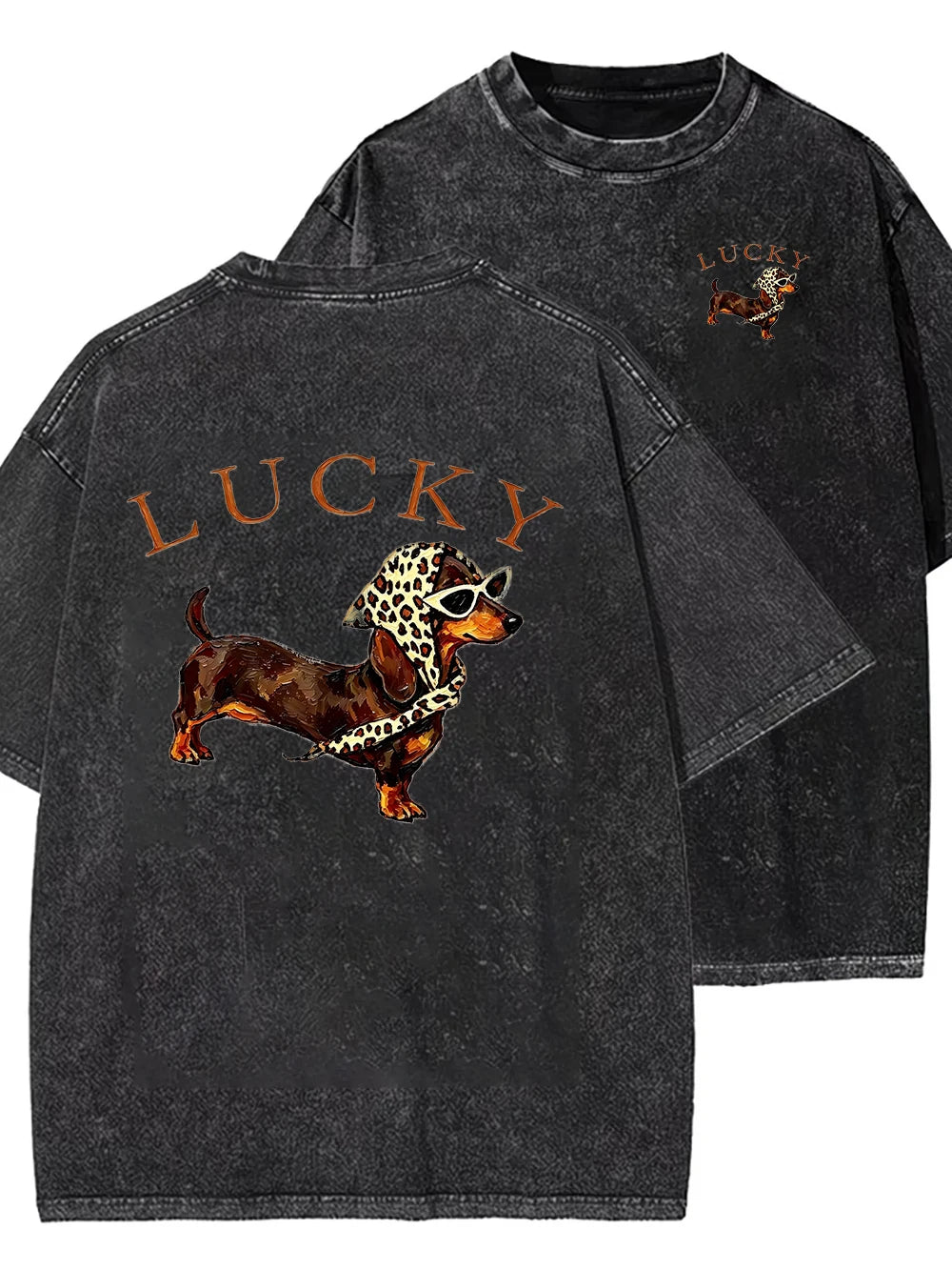 Cute Dachshund Dog Graphic Washed T Shirt Women Funny Puppy Print Tee Vintage Harajuku Streetwear Casual Short Sleeve