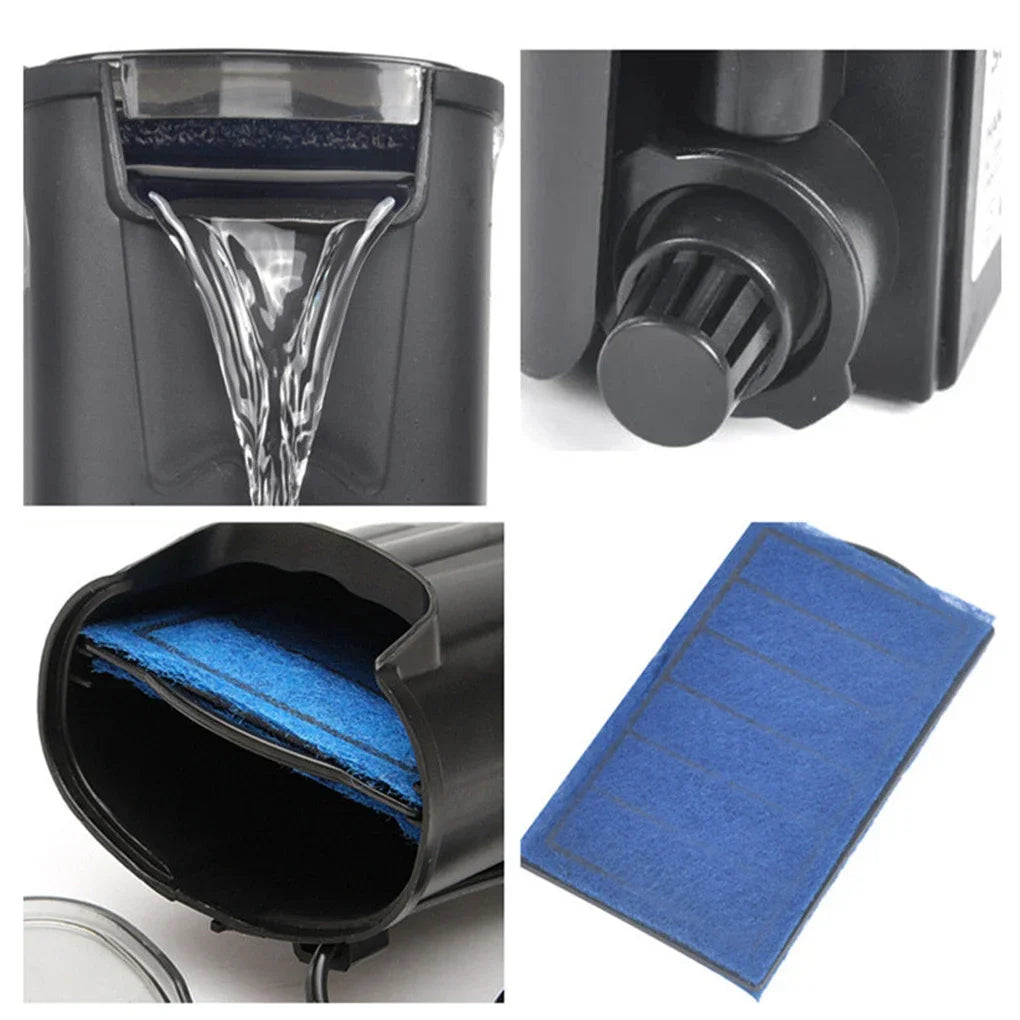 Aquarium Filter 5W Low Water Level Reptile Filter Suspended Waterfall Plastic Cleaning Water Pump Water Circulation Turtle