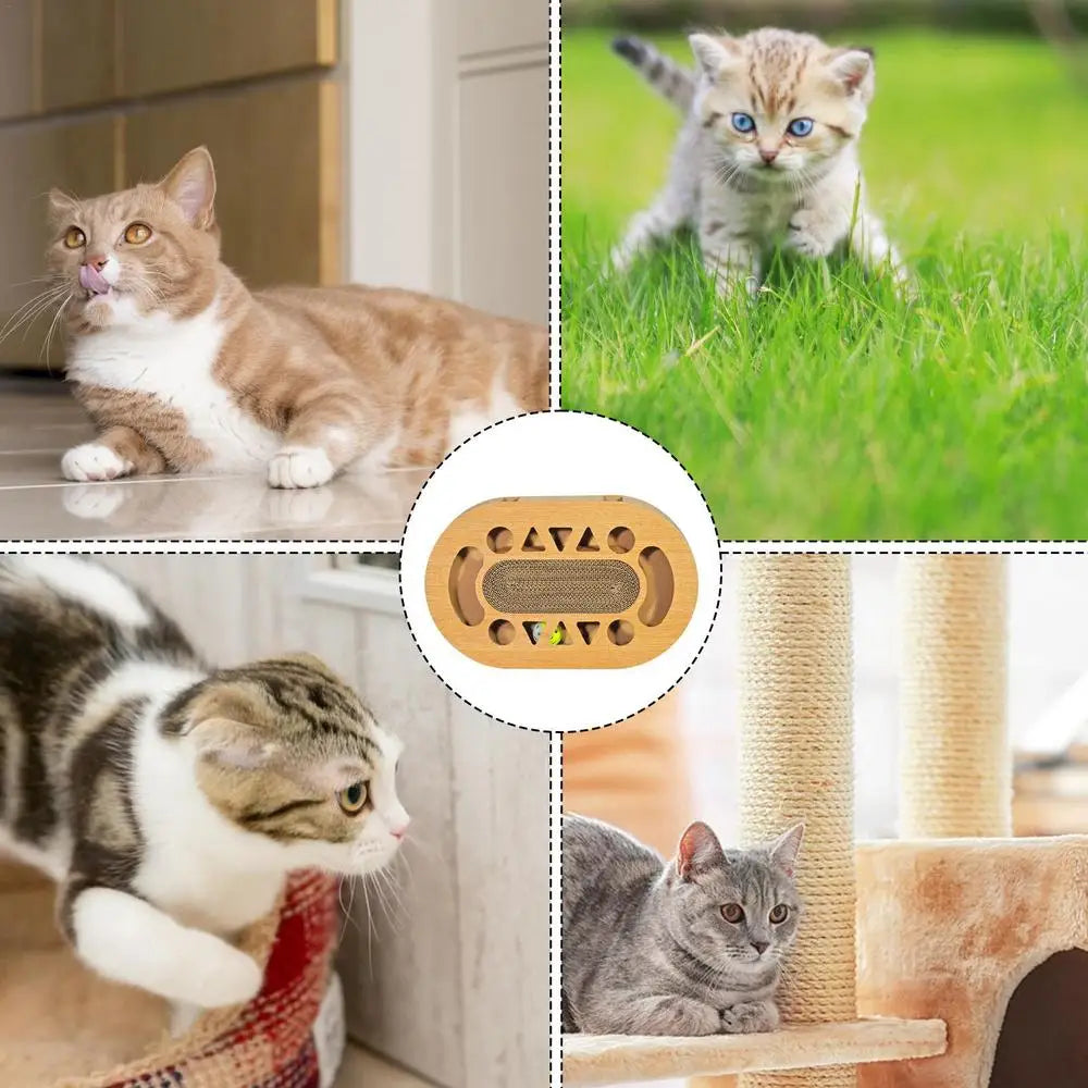Cat Scratching Board Corrugated Game Box For Indoor Cats Cardboard Scratcher Pad In Double-Sided Design For Relieves Boredom