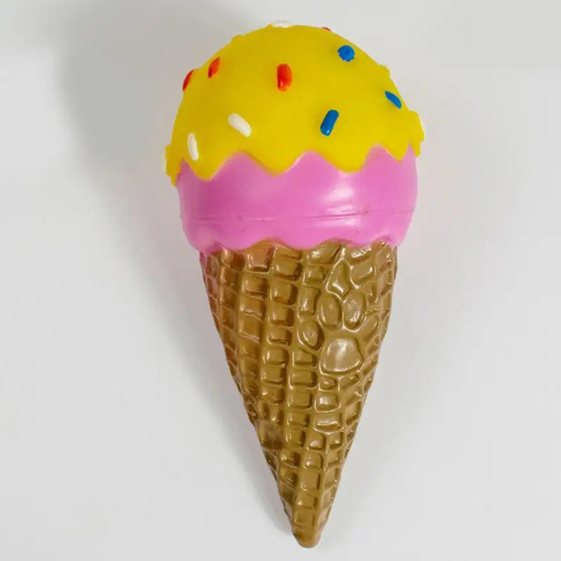 Durable Dog Squeak Chew Toys Donuts Ice Cream Burger Style Floatable On Water Training Outdoor Simulation Pet Chewer Toy