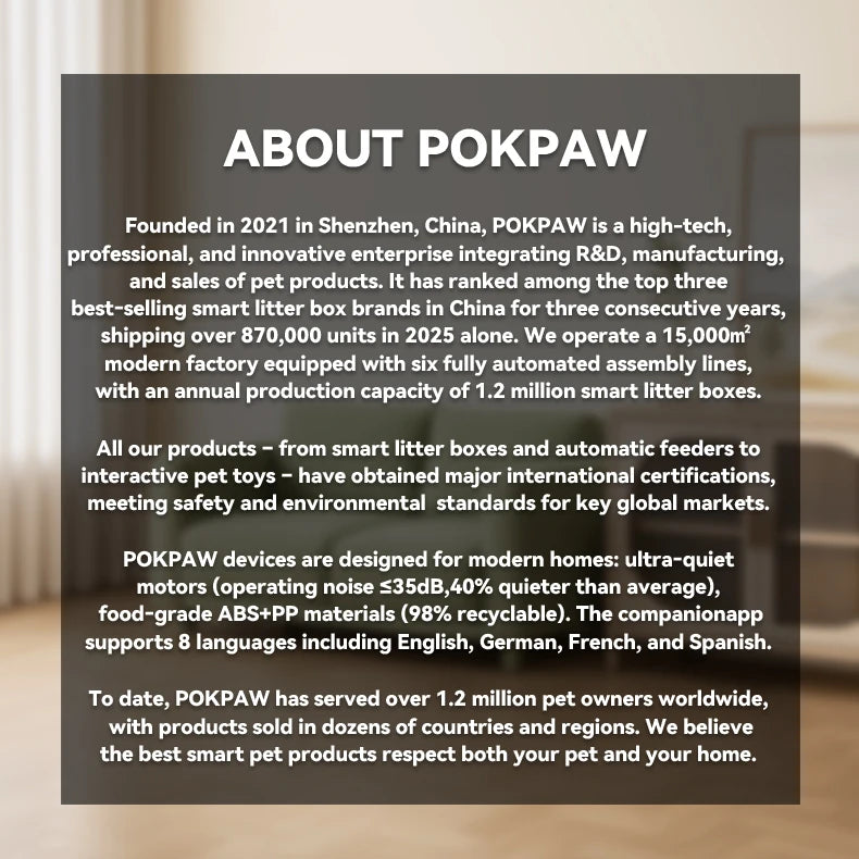 Pokpaw Automatic Self-cleaning Litter Box for Cats – 76L Large Smart Cat Toilet Open Sandbox for Cat Pet Supplies