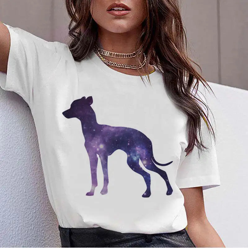 Hot Sale Bull Terrier Rottweiler Kawaii T Shirt Women Beagle Border Cute Whippet Funny dog T-shirt Collie Malinois Tshirt