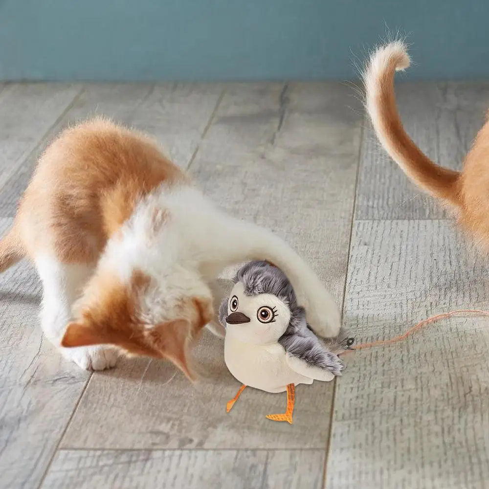 Flying Flapping Bird with Catnip Realistic Interactive Cat Feather Toys Soft and Cozy Kitten Toys Flapping Bird for All Breeds