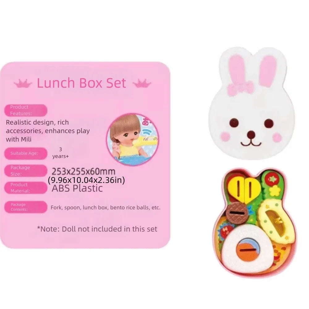 Rabbit Shape Food Feeding Toy Pretend Play Simulation Model Lunch Box Pudding Toy Role Play Kawaii Play House Toys Kids Toy
