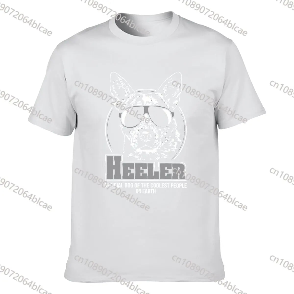 Funny Heeler Short Sleeve Shirt Dog Tee Gift Camisas Hombre Tops T Shirt Funny Printed Cotton Young T Shirts Camisa
