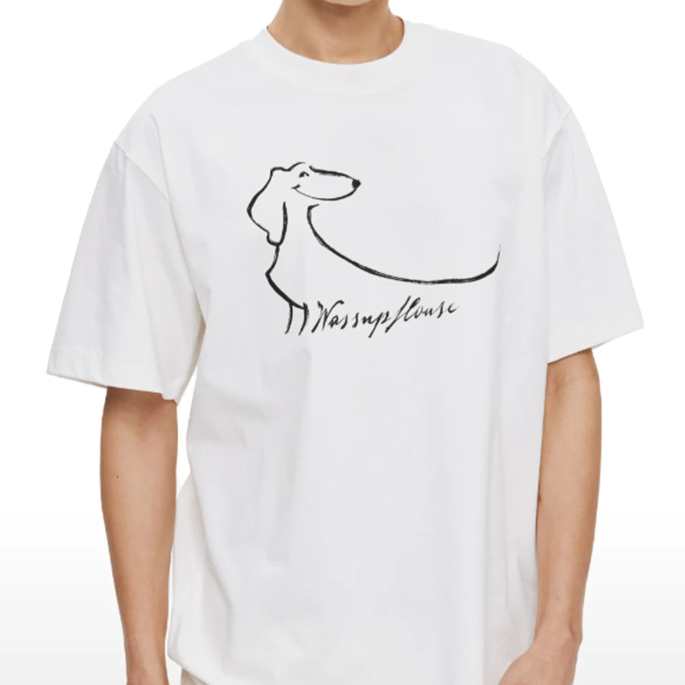 Funny Dachshund T shirt 100 Cotton Oversized Tee Men Women Couple Matching Summer Streetwear Casual Unisex Round Neck Top