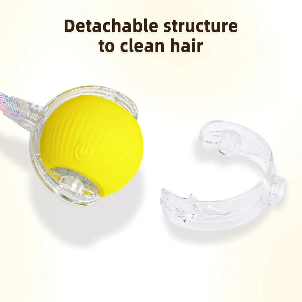 Pet Toy Ball with Tail Rope，Smart Automatic Pet Chase Ball Toy, Upgraded Speedy Tail Kitten Toy for Bored Indoor Adult Pets