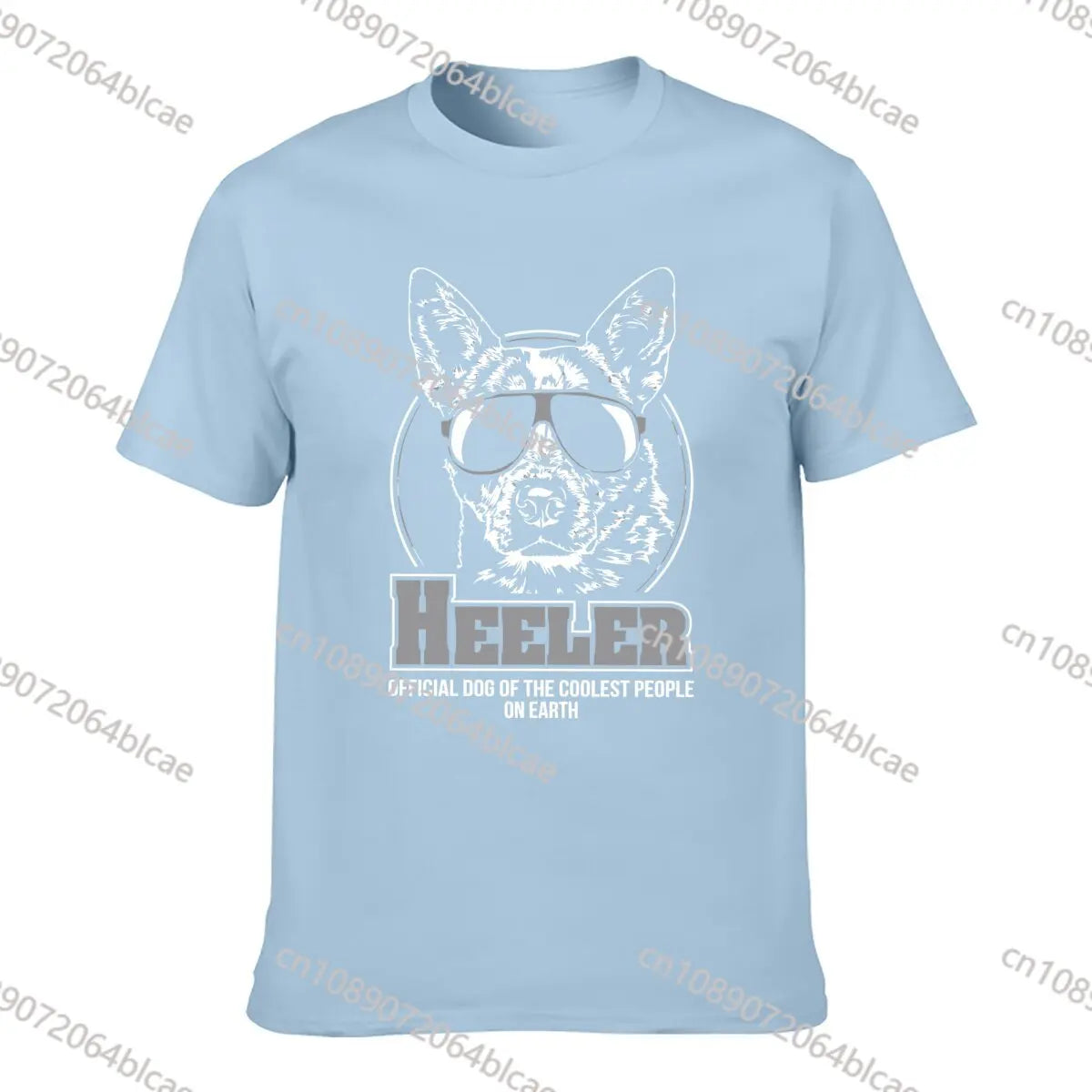 Funny Heeler Short Sleeve Shirt Dog Tee Gift Camisas Hombre Tops T Shirt Funny Printed Cotton Young T Shirts Camisa