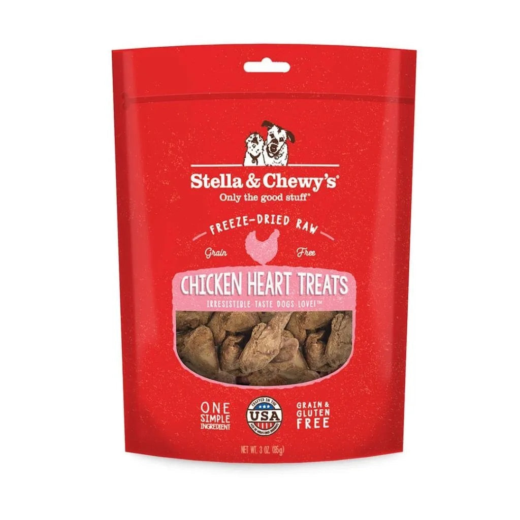 Stella & Chewy's Freeze Dried Chicken Hearts Dog Treats (3oz)