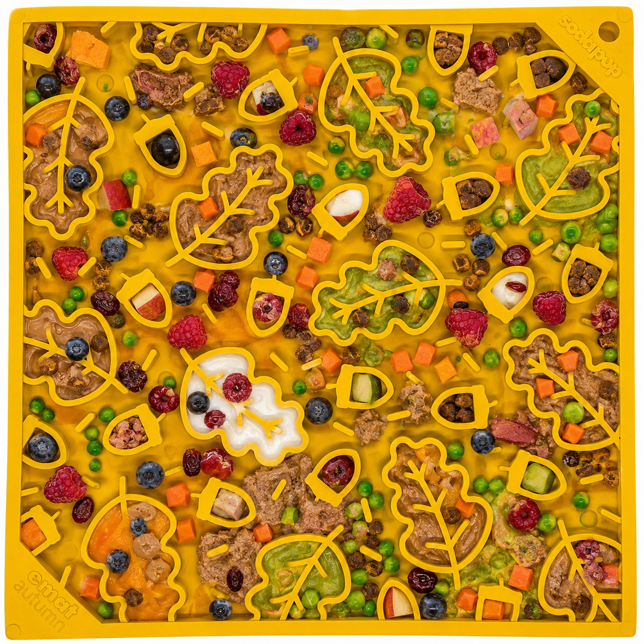 Autumn eMat - Enrichment Lick Mat For Dogs and Cats| Fall Leaves Design | SodaPup
