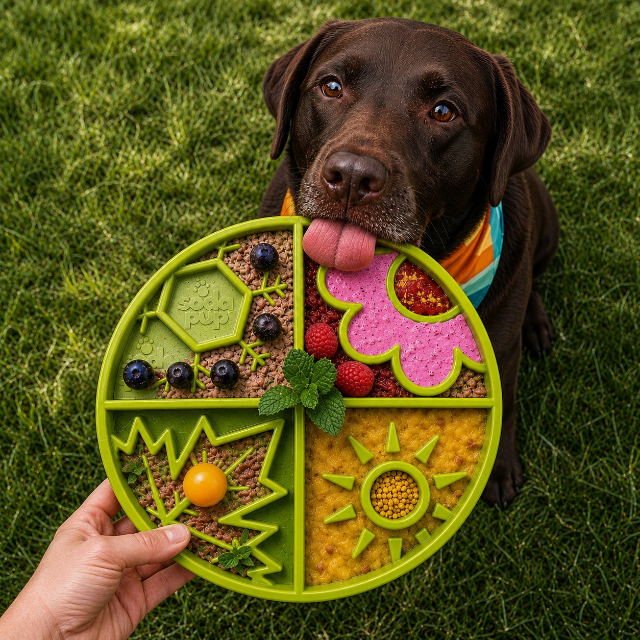 Four Seasons eTray - Shallow Slow Feeder Dog Bowl for Enrichment | USA Made