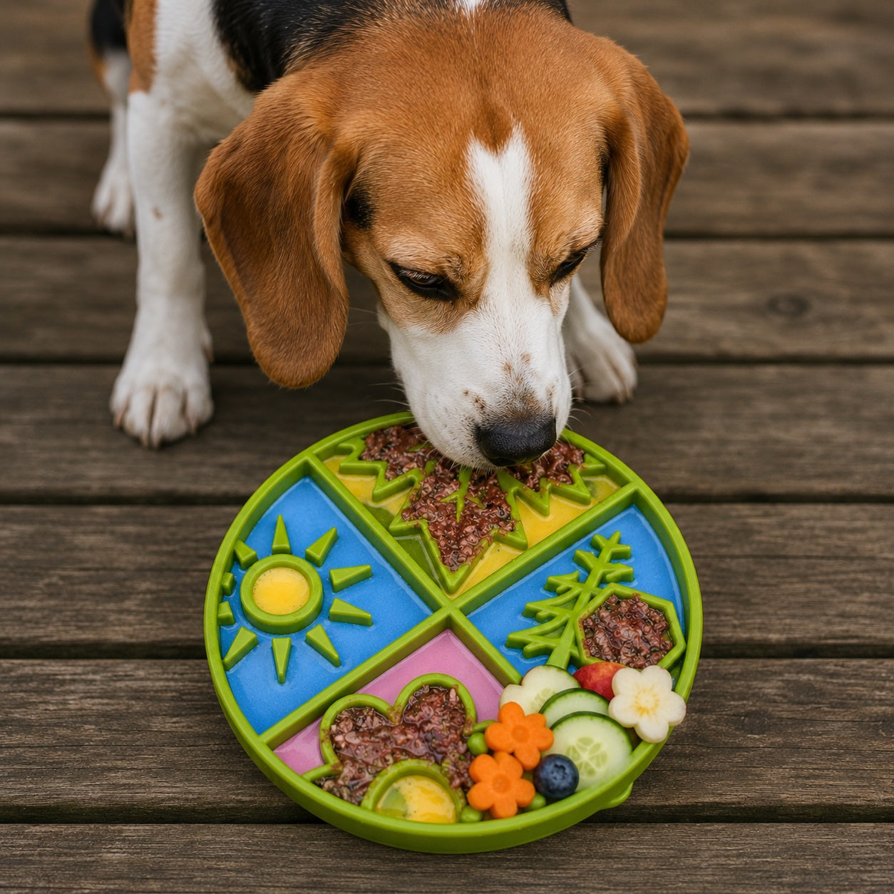 Four Seasons eTray - Shallow Slow Feeder Dog Bowl for Enrichment | USA Made