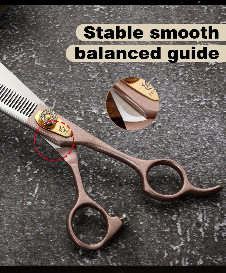 Fenice 7.5" Pet Grooming Thinning Scissors - JP440C Steel