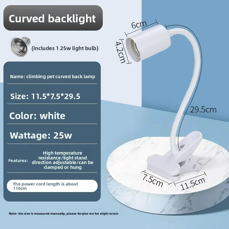Reptile UVB Heating & Basking Light, Terrarium Insulation Lamp with Sterilization, Aquarium Sunlight Bulb for Reptile Tank