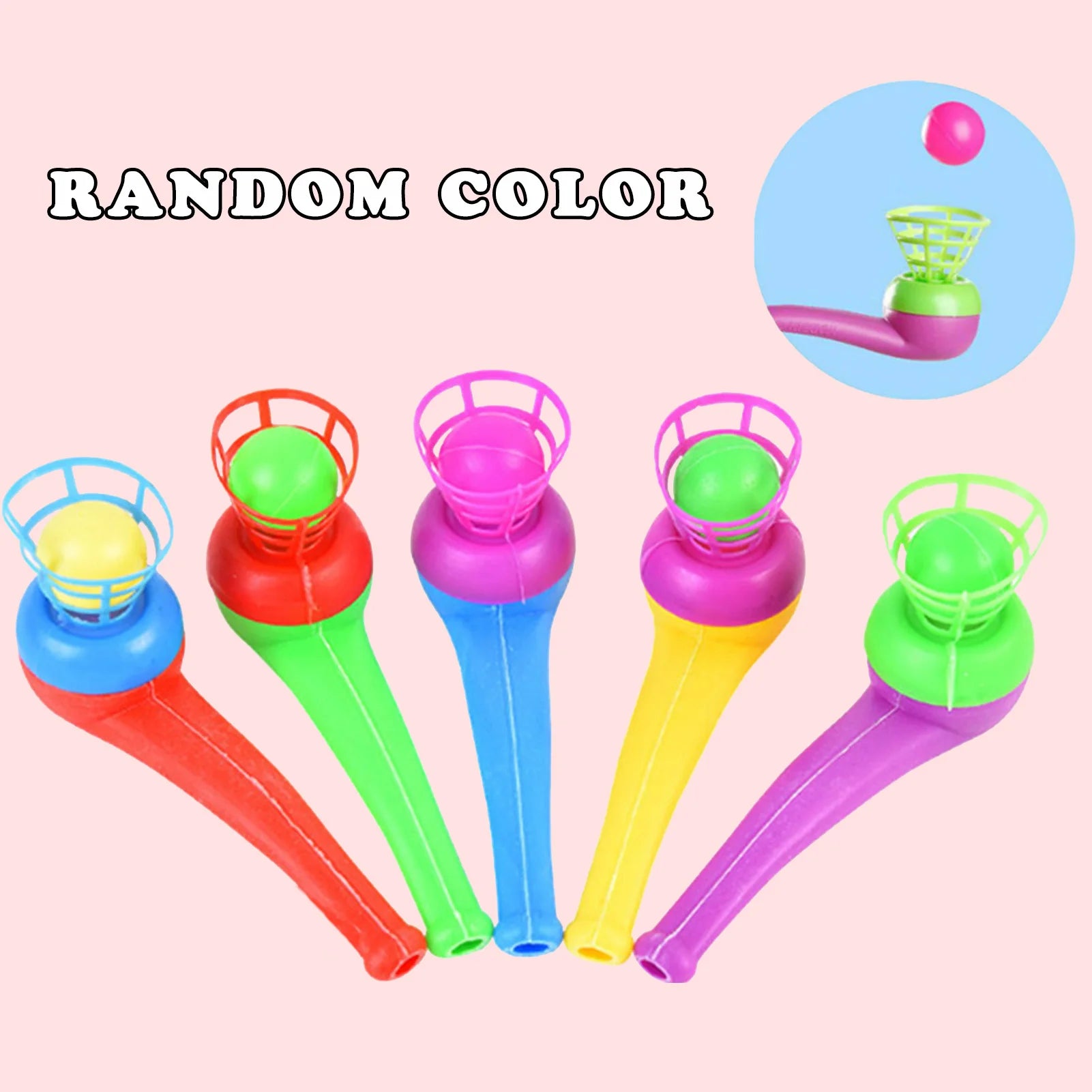 Montessori Toys Suspended Blow Pipe Blow Ball Rod Toy Board Game Children Toys Plastic Pipe Balls Toy Educational Toys For Kids