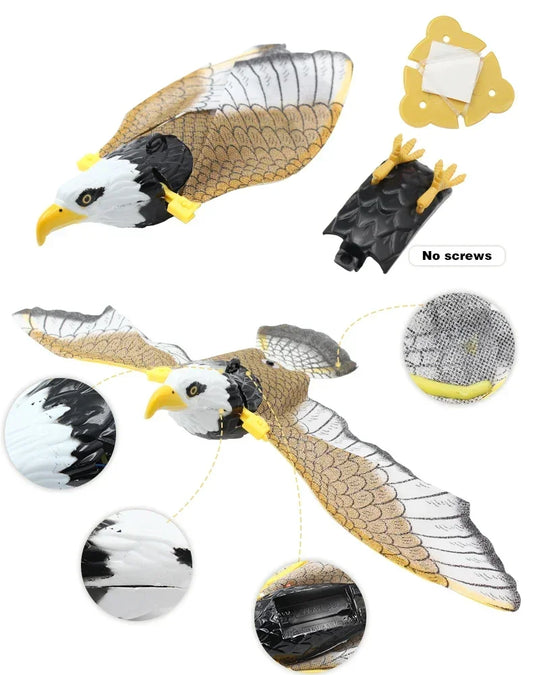Electric Flying Bird Cat Toy Bird Simulation Interactive Hanging Parrot Eagle Flying Toy For Cats Relieve Boredom Teasing Toys