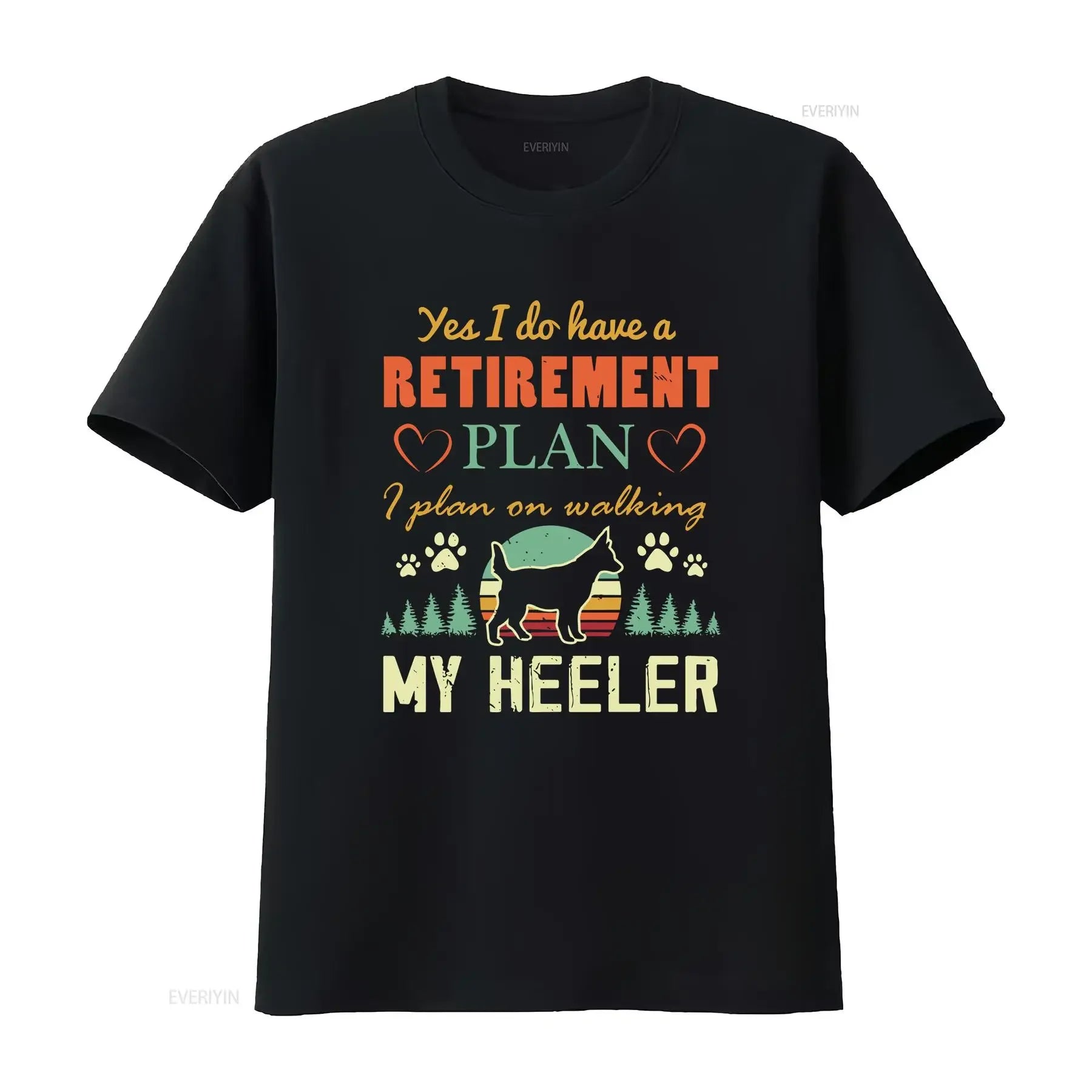 Retired T Shirt Blue Heeler Australian Cattle Dog Retiring RetiremenT Red Mom Cute  vintage Washed Comfortable Stretched homme