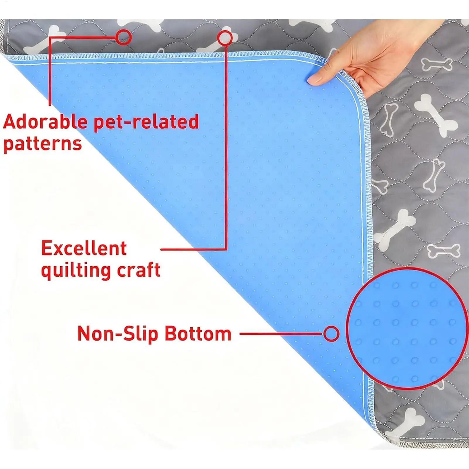 Dog Pee Pads Fast Absorbent Training Mat Leak-Proof Pet Training Pads for Dogs Indoor for Cats Potty Training Home Travel