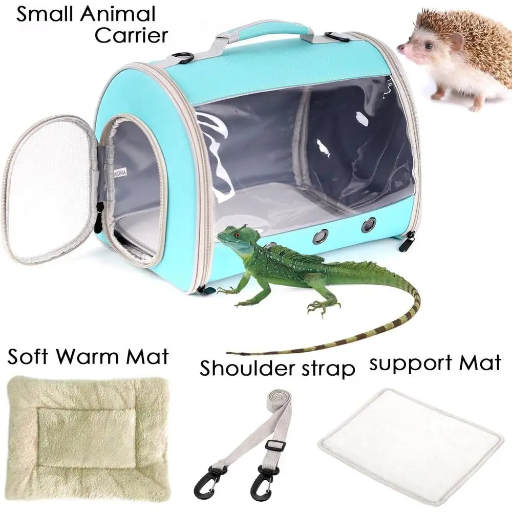 Bearded Dragon Travel Carrier Backpack,Lizard Backpack Carrier,Space sule Clear Bubble Window Astronaut Reptile Carrier Backpack