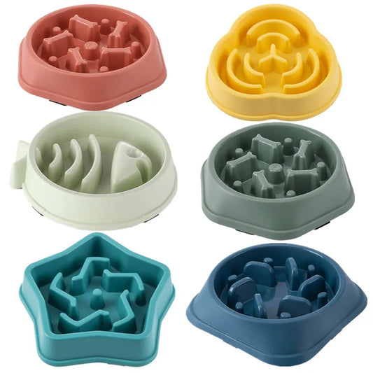 Anti-Choking Slow Feeder Dog Bowl - Non-Slip Plastic Maze Bowl