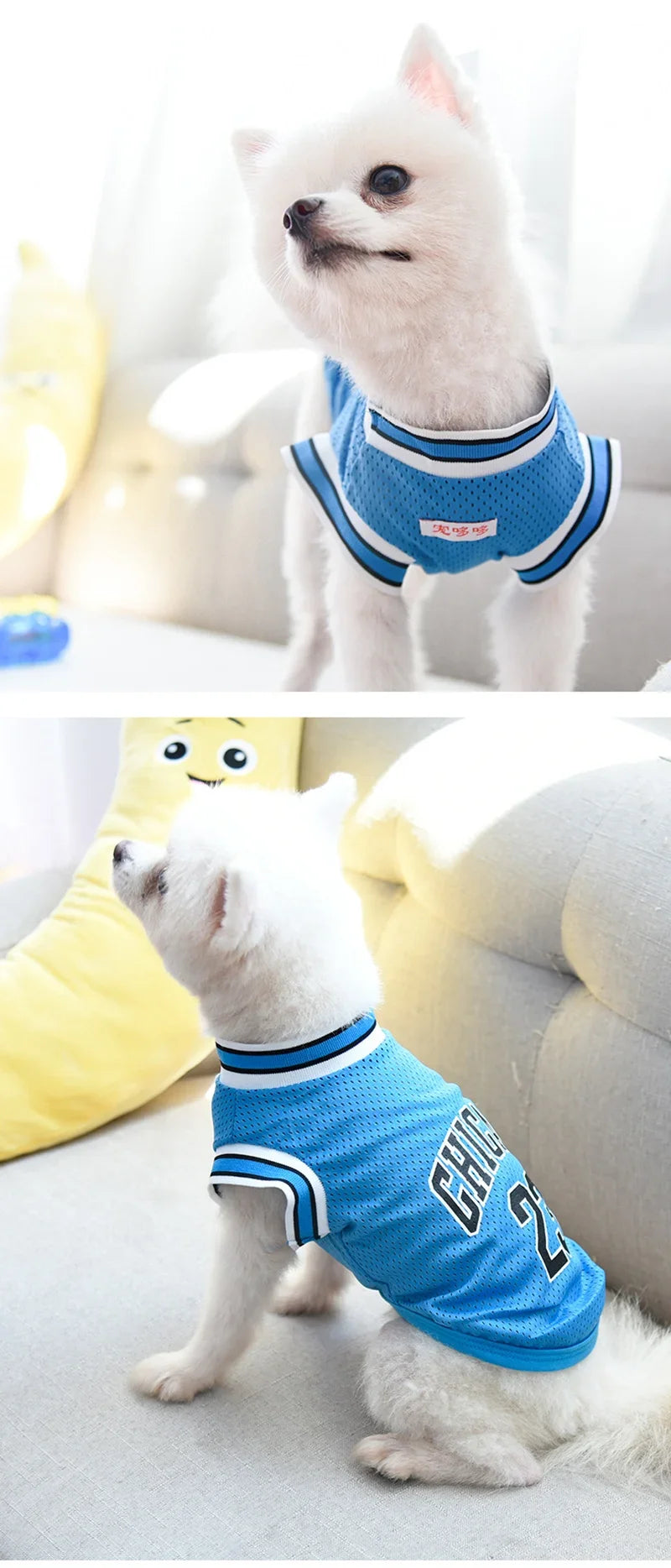 Dog Basketball Jersey Clothes Boy Girl Dog Pet Vest Clothes Puppy Shirt Apparel Cute Outfit Summer T-shirt for All Breeds XS-5XL
