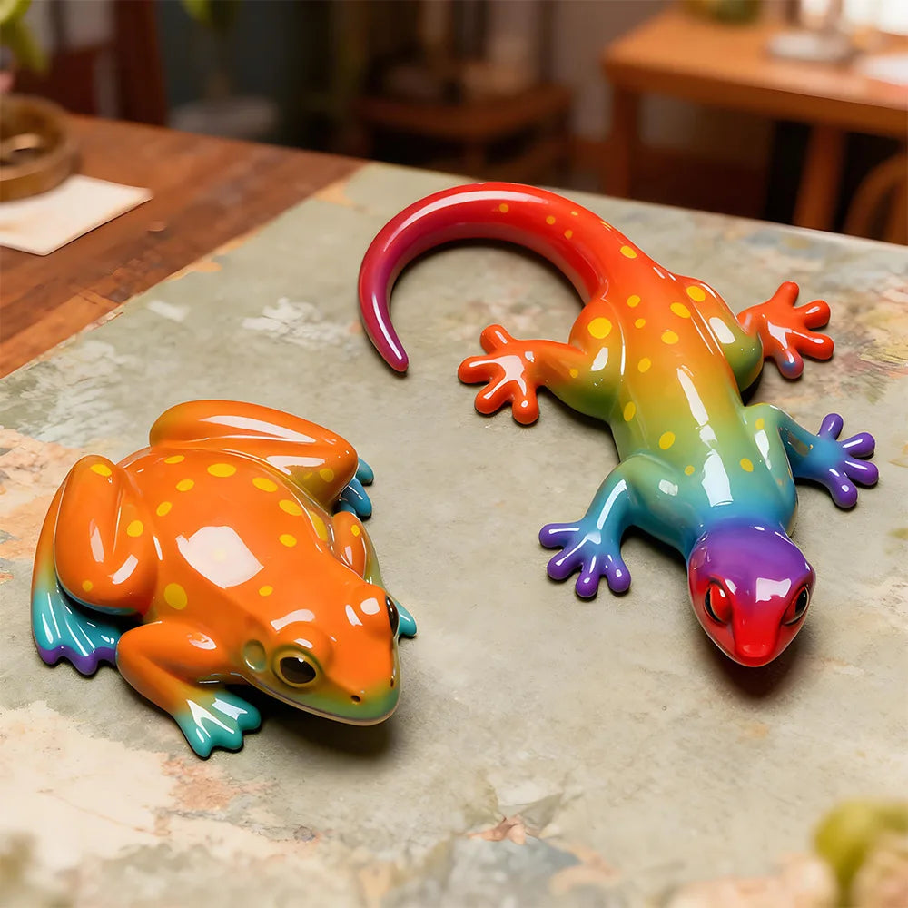 Reptile Resin Casting Silicone Mold - Turtle, Lizard & Frog DIY Plaster & Epoxy Mold for Mini Animal Figurines & Ornaments