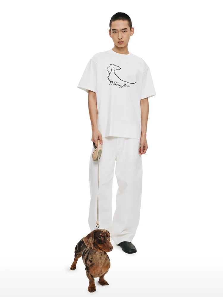 Funny Dachshund T shirt 100 Cotton Oversized Tee Men Women Couple Matching Summer Streetwear Casual Unisex Round Neck Top