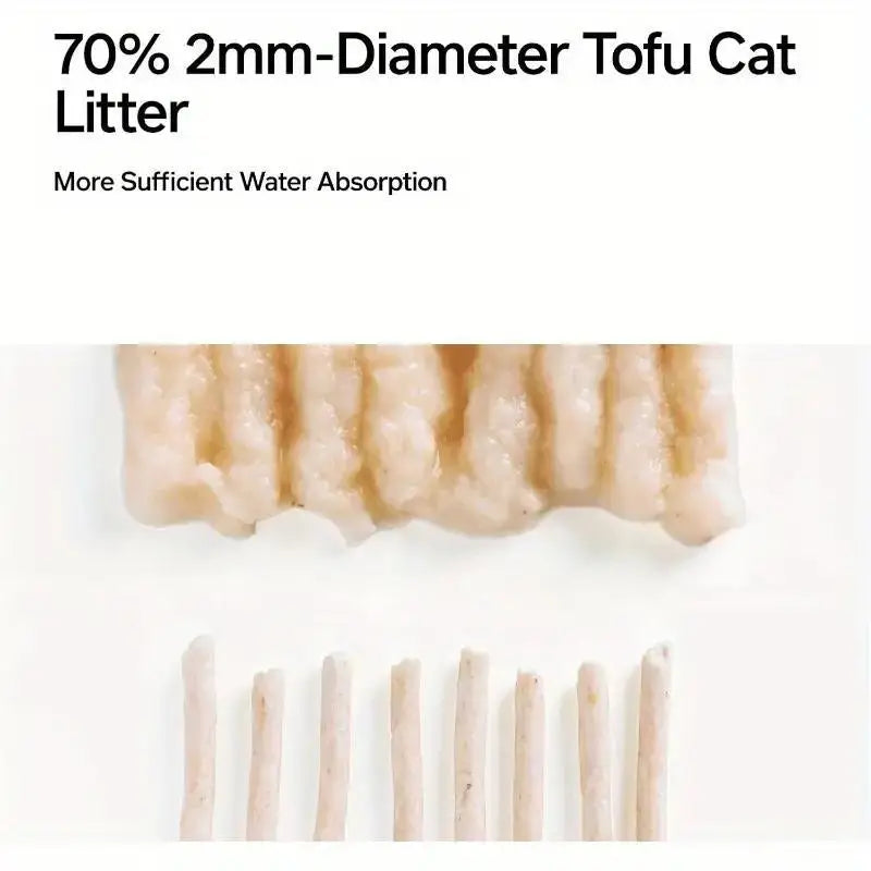 pidan Tofu Cat Litter Clumping,Flushable,Ultra Absorbent and Fast Drying, 100% Natural Ingredients Litter,Solubility in Water,Re