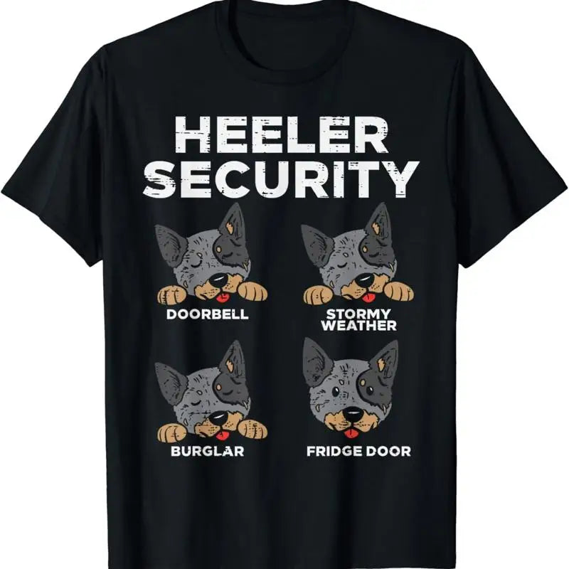 Heeler Security Funny Blue Red Australian Cattle Dog T Shirt
