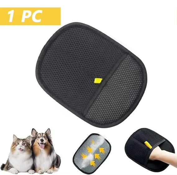 2025 Pet Hair Remover Glove Double-Sided Fur Gloves Cat Dog Fur Magnet Gloves for Washing Deshedding Cleaning Carpets Sofas